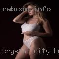 Crystal City, horny women